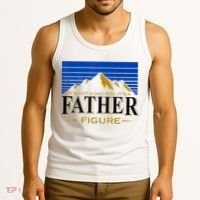 Mens It's Not A DAD BOD It's A Father Figure Funny DAD Drink Beer Tank Top thumb 3