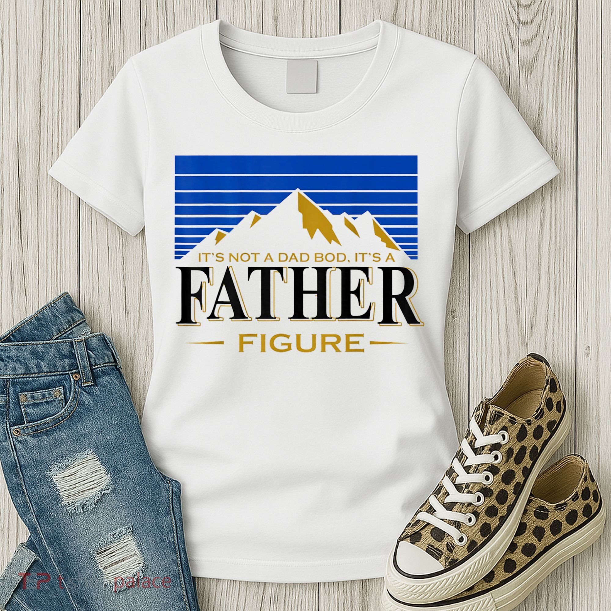 Mens It's Not A DAD BOD It's A Father Figure Funny DAD Drink Beer Women's T-Shirt