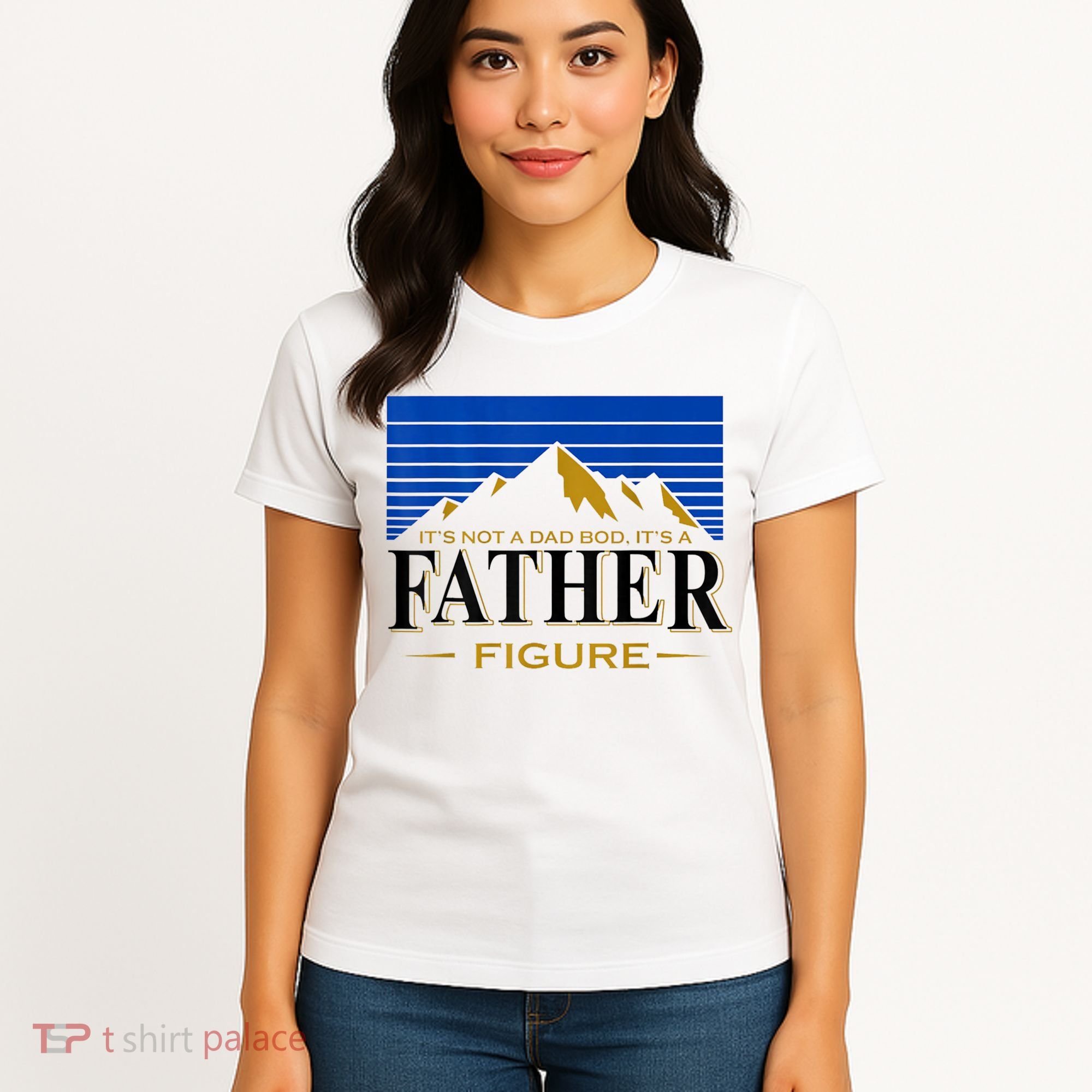 Mens It's Not A DAD BOD It's A Father Figure Funny DAD Drink Beer Women's T-Shirt