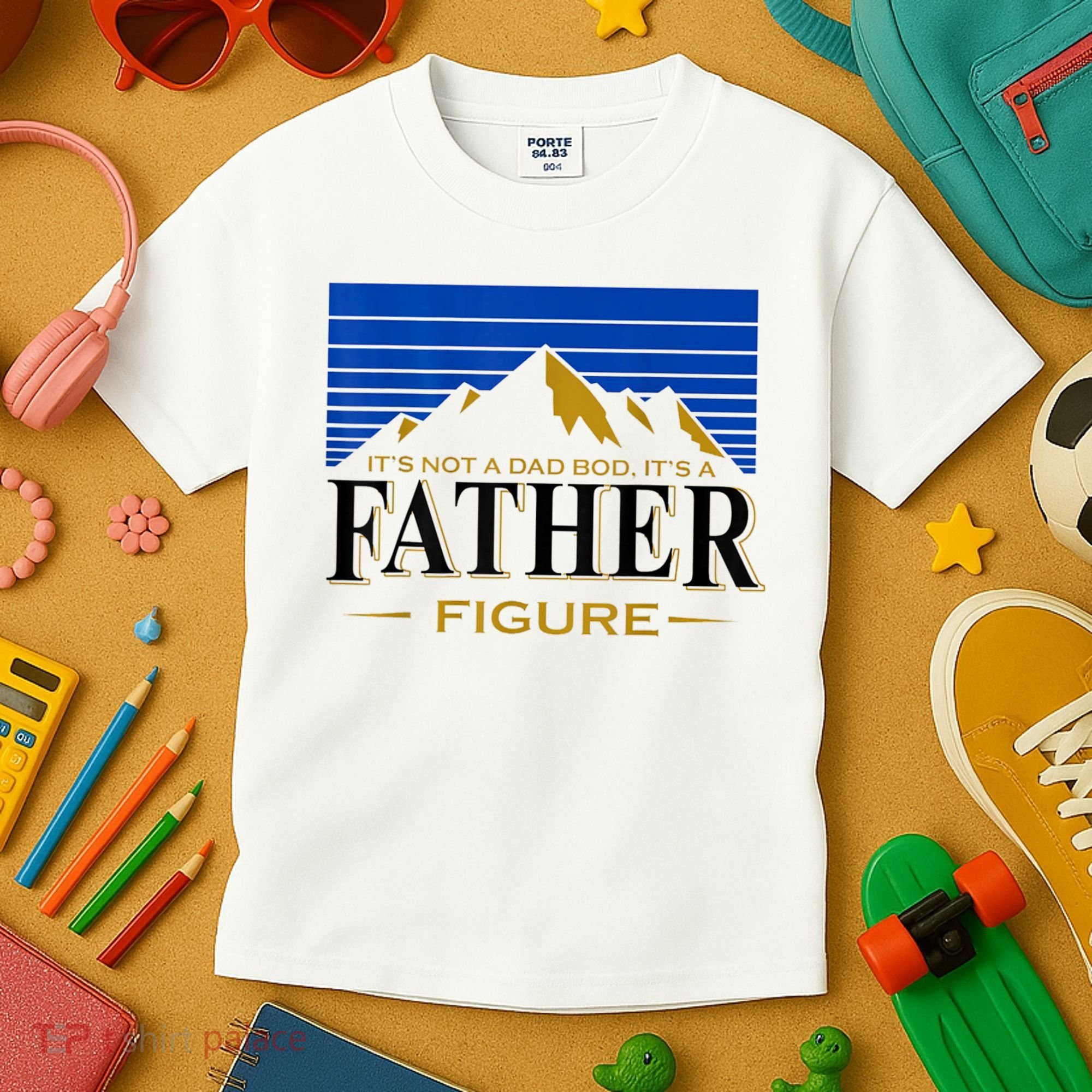 Mens It's Not A DAD BOD It's A Father Figure Funny DAD Drink Beer Kids T-Shirt