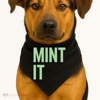 Mint It NFT Funny Crypto Currency USA-Made Doggie Bandana thumb 1