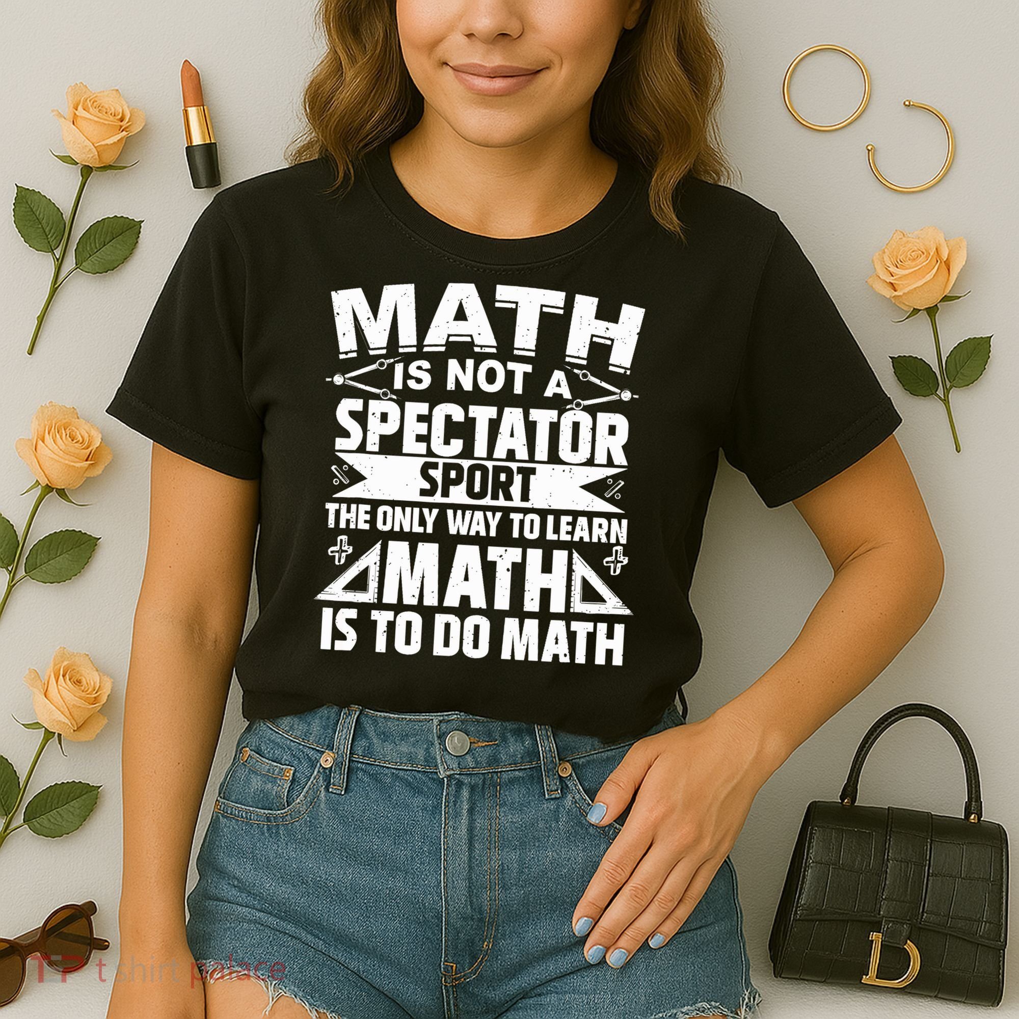 Math Is Not A Spectator Sport Mathematician Math Teacher Comfort Colors Boxy T-Shirt