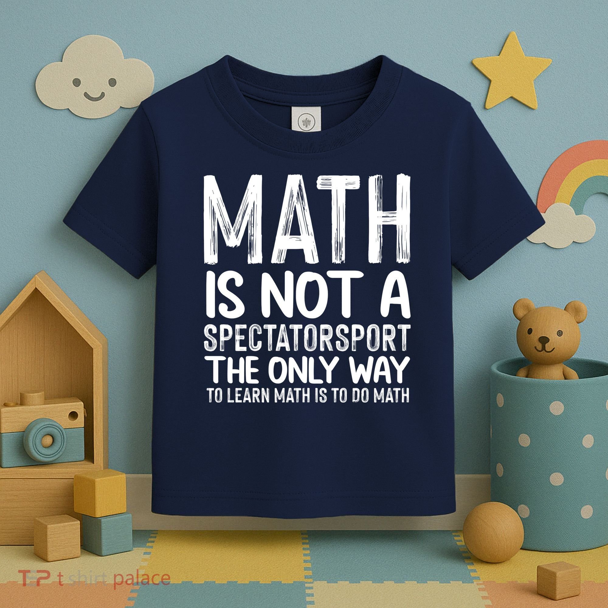 Math Is Not A Spectatorsport The Only Way To Learn To Do Math Funny Mathematics Toddler T-Shirt