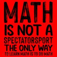 Math Is Not A Spectatorsport The Only Way To Learn To Do Math Funny Mathematics Santa Hat thumb 1