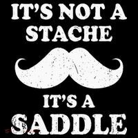 Mustache ItS Not A Stache ItS A Saddle Moustache Ride Long Sleeve Shirt thumb 2