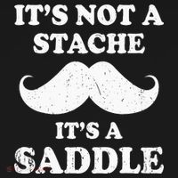 Mustache ItS Not A Stache ItS A Saddle Moustache Ride Kids Hoodie thumb 5