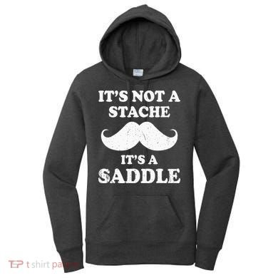 Mustache ItS Not A Stache ItS A Saddle Moustache Ride Women's Hoodie