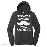 Mustache ItS Not A Stache ItS A Saddle Moustache Ride Women's Hoodie thumb 0