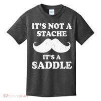 Mustache ItS Not A Stache ItS A Saddle Moustache Ride Kids T-Shirt thumb 0