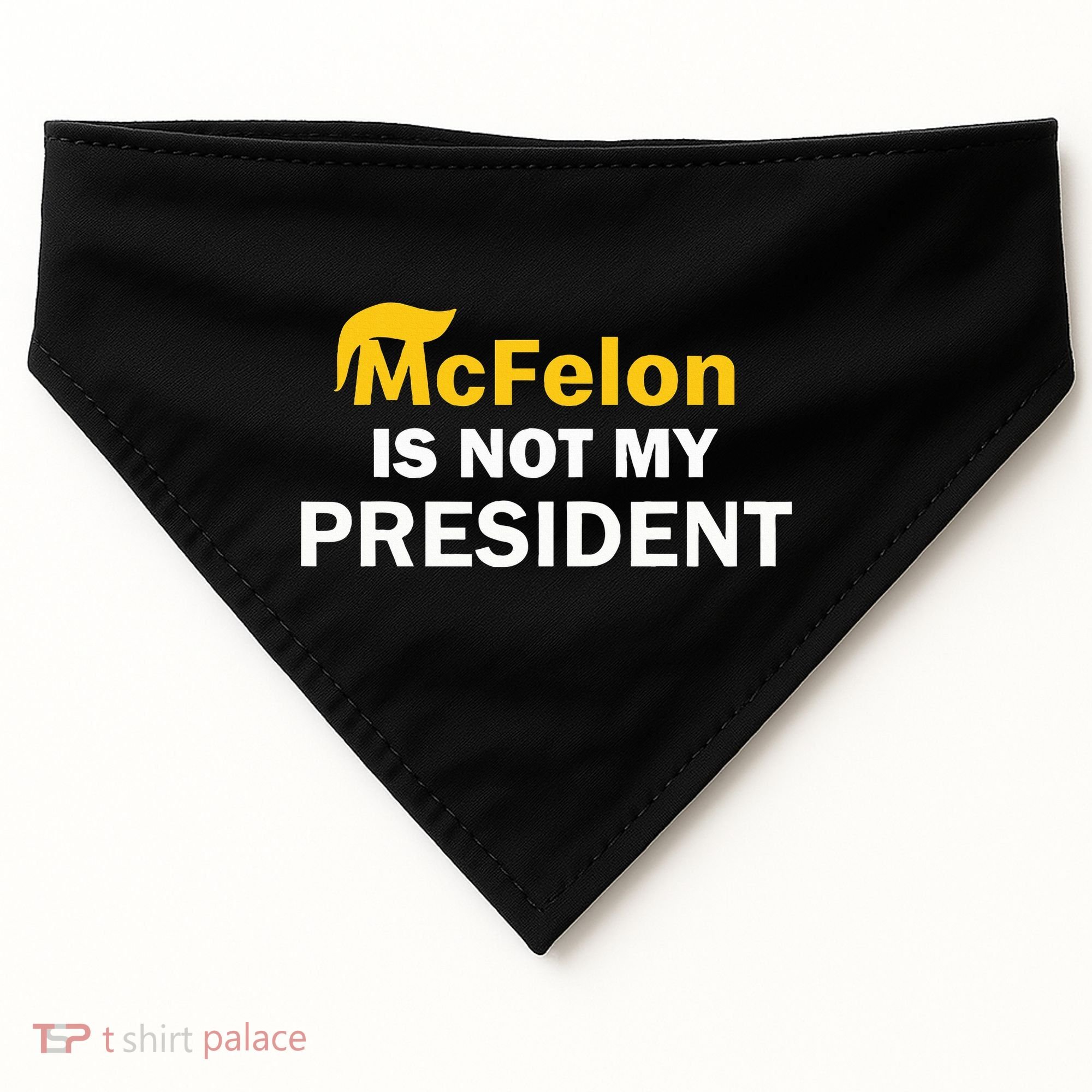 Mcfelon Is Not My President USA-Made Doggie Bandana