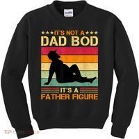 Mens It's Not A Dad Bod It's A Father Figure Father's Day Dad Bod Kids Sweatshirt thumb 0