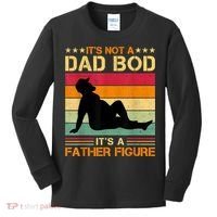 Mens It's Not A Dad Bod It's A Father Figure Father's Day Dad Bod Kids Long Sleeve Shirt thumb 0