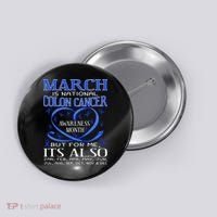 March Is National Colon Cancer Awareness Month Button thumb 0