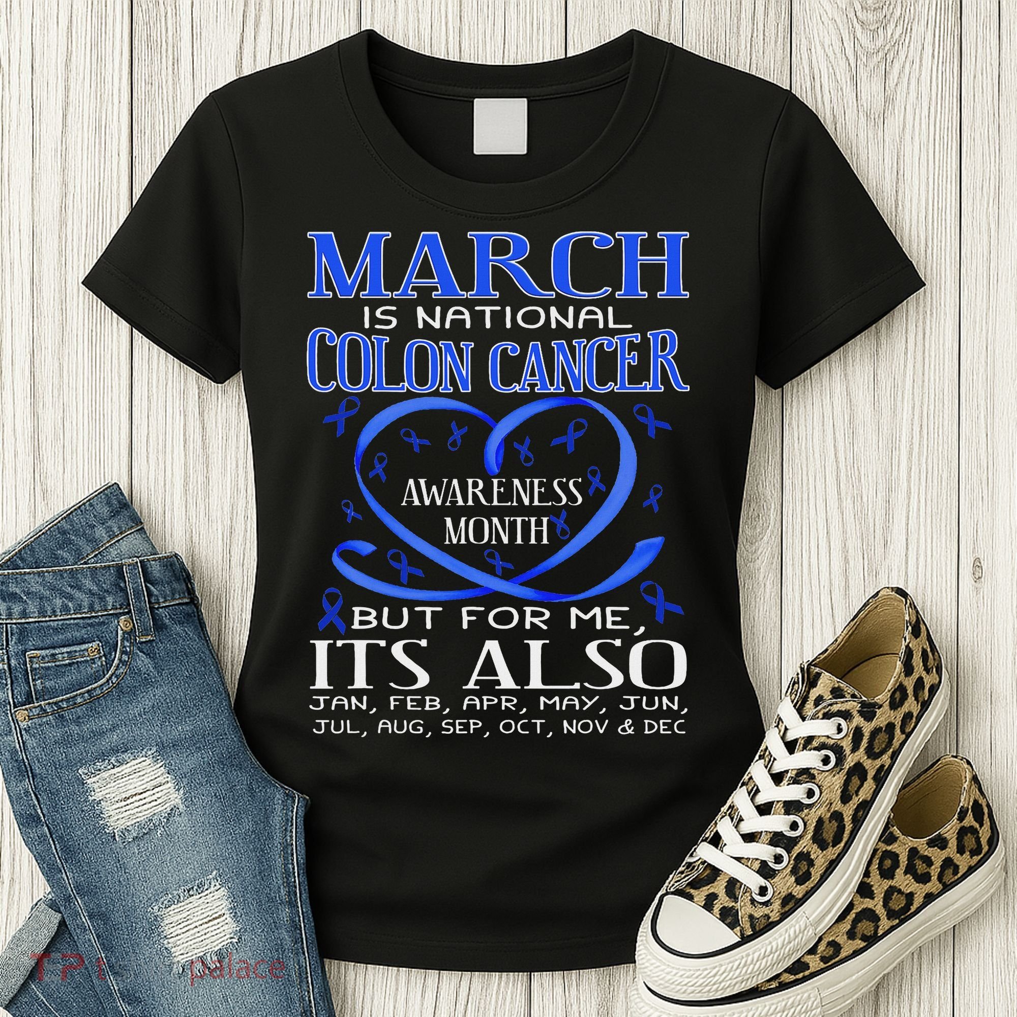 March Is National Colon Cancer Awareness Month Women's T-Shirt
