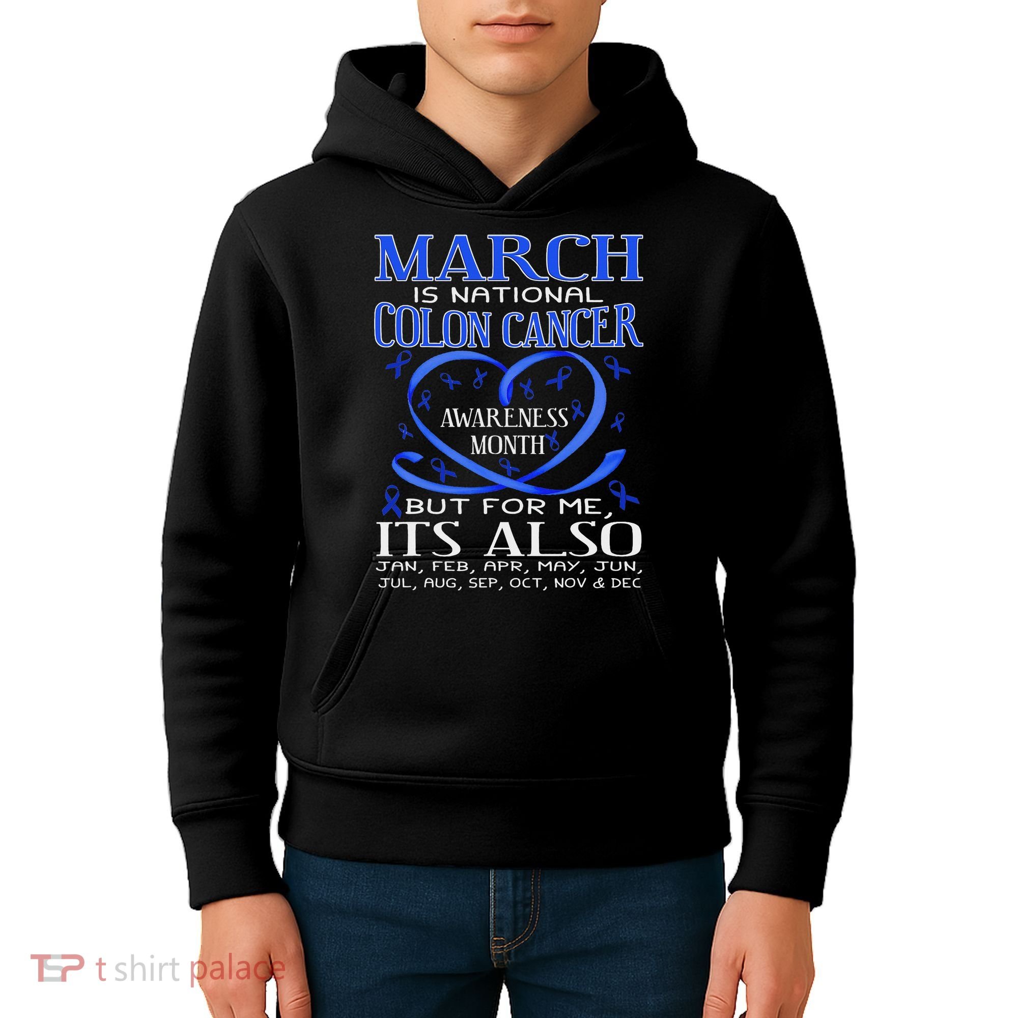 March Is National Colon Cancer Awareness Month Kids Hoodie