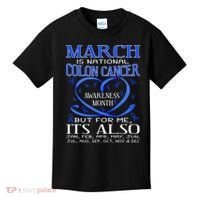 March Is National Colon Cancer Awareness Month Kids T-Shirt thumb 0