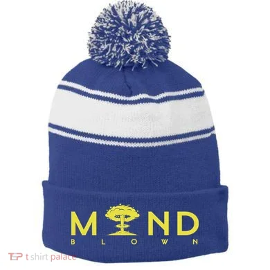 Mind Blown Stripe Pom Pom Beanie