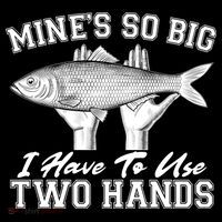 Mine's So Big I Have To Use Two Hands Fishing Kids Sweatshirt thumb 2