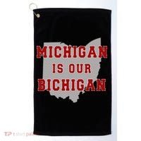Michigan Is Our Bichigan Funny Ohio  Golf Towel thumb 0