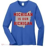 Michigan Is Our Bichigan Funny Ohio  Women's Long Sleeve Shirt thumb 0