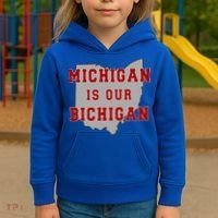 Michigan Is Our Bichigan Funny Ohio  Kids Hoodie thumb 3