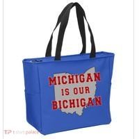 Michigan Is Our Bichigan Funny Ohio  Tote Bag thumb 2