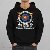 My Idea Of Group Therapy Archery Archer Bowhunting Bows Hoodie thumb 0