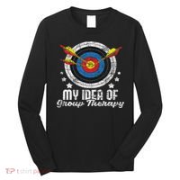 My Idea Of Group Therapy Archery Archer Bowhunting Bows Long Sleeve Shirt thumb 0