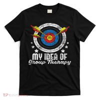 My Idea Of Group Therapy Archery Archer Bowhunting Bows T-Shirt thumb 0