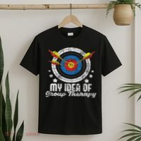 My Idea Of Group Therapy Archery Archer Bowhunting Bows T-Shirt thumb 2