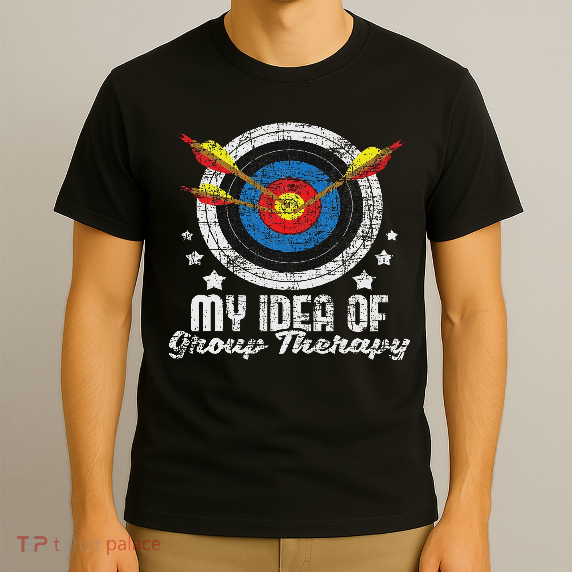My Idea Of Group Therapy Archery Archer Bowhunting Bows T-Shirt
