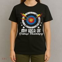 My Idea Of Group Therapy Archery Archer Bowhunting Bows T-Shirt thumb 4