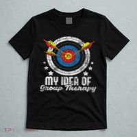 My Idea Of Group Therapy Archery Archer Bowhunting Bows T-Shirt thumb 5