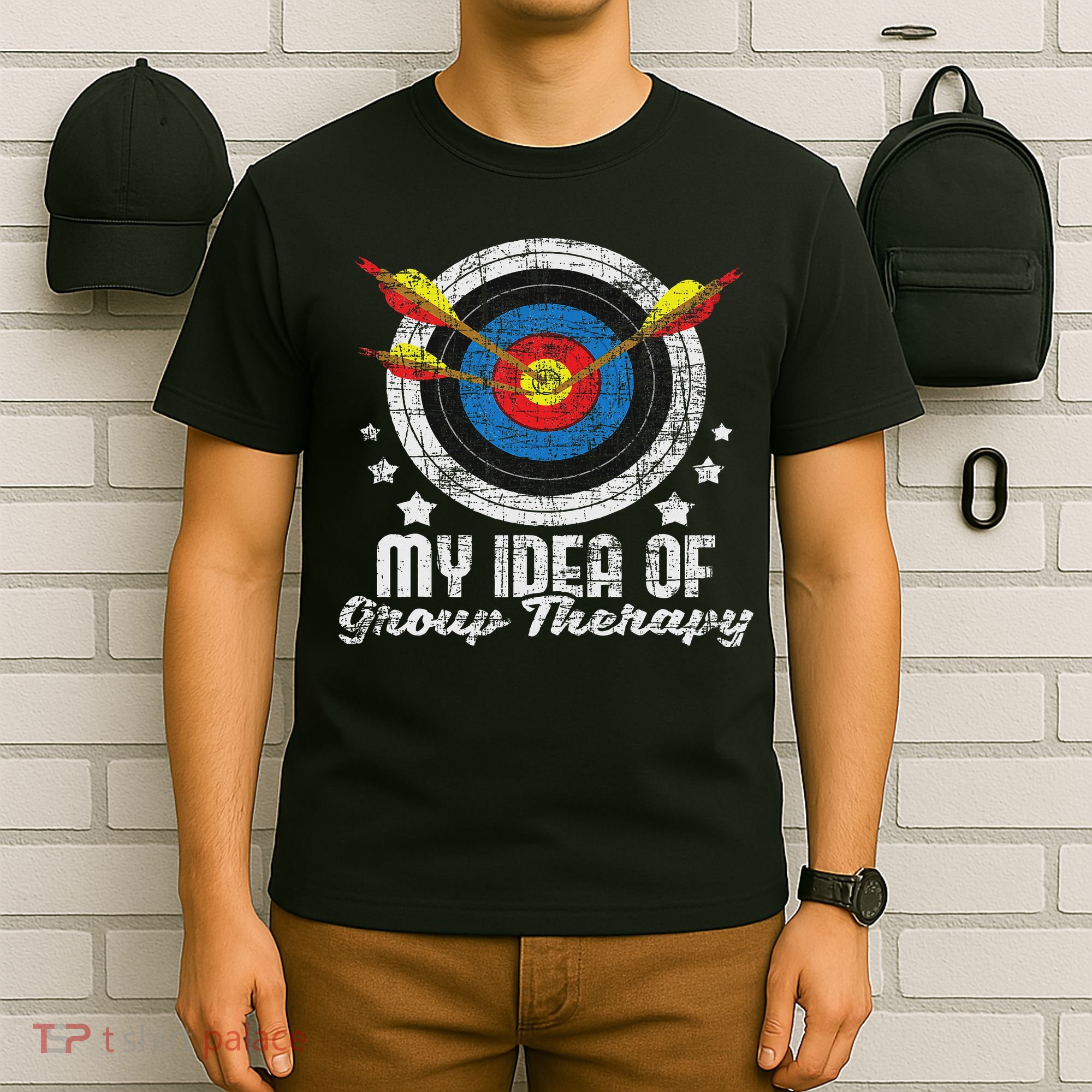 My Idea Of Group Therapy Archery Archer Bowhunting Bows T-Shirt