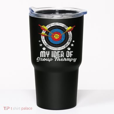 My Idea Of Group Therapy Archery Archer Bowhunting Bows Tumbler