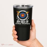 My Idea Of Group Therapy Archery Archer Bowhunting Bows Tumbler thumb 2