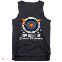 My Idea Of Group Therapy Archery Archer Bowhunting Bows Tank Top thumb 0