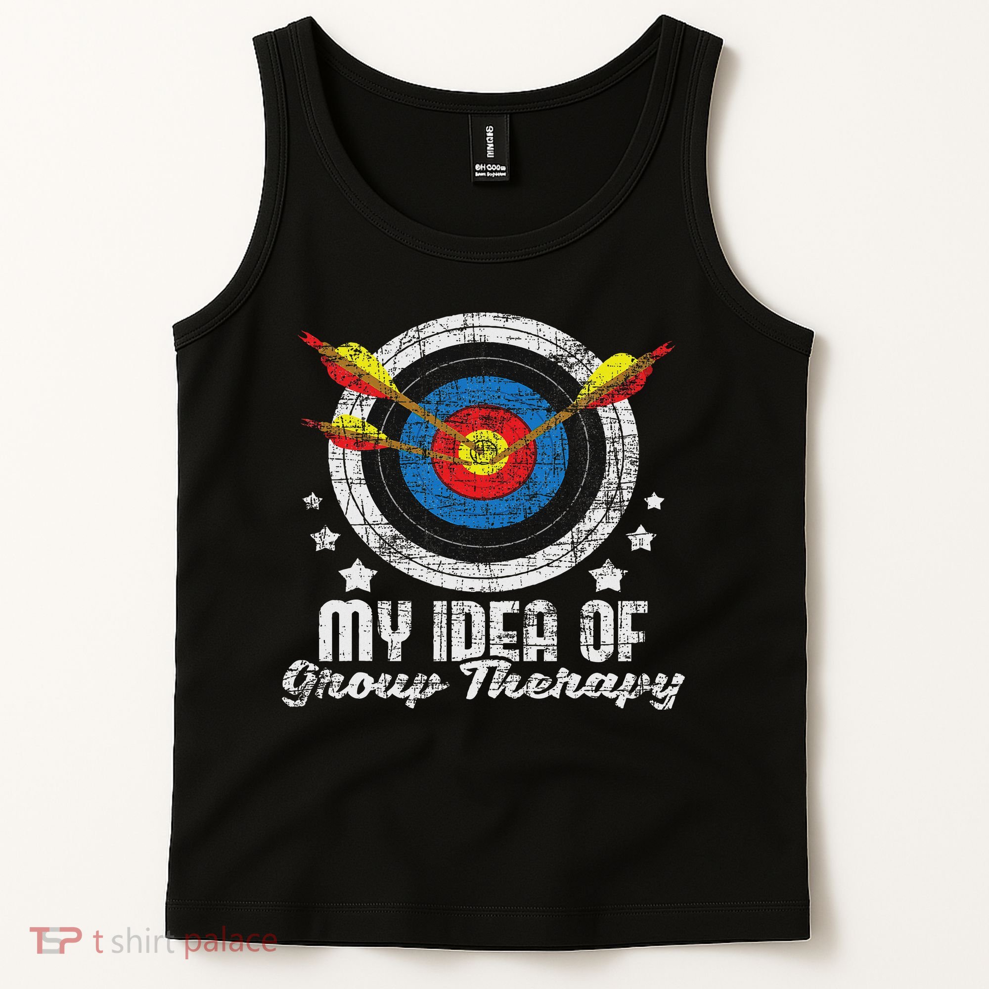 My Idea Of Group Therapy Archery Archer Bowhunting Bows Tank Top