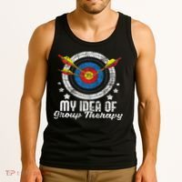 My Idea Of Group Therapy Archery Archer Bowhunting Bows Tank Top thumb 3