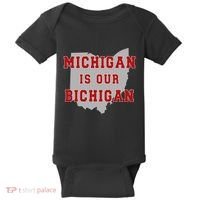 Michigan Is Our Bichigan Funny Ohio Baby Bodysuit thumb 0