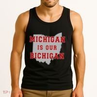 Michigan Is Our Bichigan Funny Ohio Tank Top thumb 3
