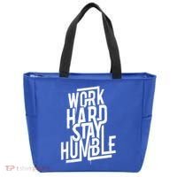 Motivational Inspirational Quote Work Hard Stay Humble Funny Gift Tote Bag thumb 0