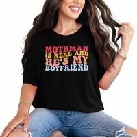 Mothman Is Real And He's My Boyfriend Cryptid Cryptozoology Comfort Colors T-Shirt thumb 0