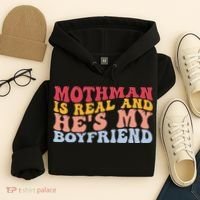 Mothman Is Real And He's My Boyfriend Cryptid Cryptozoology Hoodie thumb 4