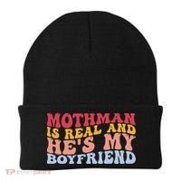 Mothman Is Real And He's My Boyfriend Cryptid Cryptozoology Beanie thumb 0