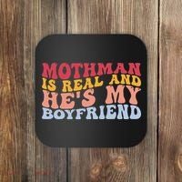 Mothman Is Real And He's My Boyfriend Cryptid Cryptozoology Coaster thumb 0