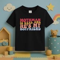Mothman Is Real And He's My Boyfriend Cryptid Cryptozoology Toddler T-Shirt thumb 3