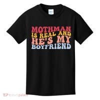 Mothman Is Real And He's My Boyfriend Cryptid Cryptozoology Kids T-Shirt thumb 0