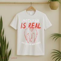 Mothman Is Real And He's My Boyfriend Funny Mothman Meme  T-Shirt thumb 2