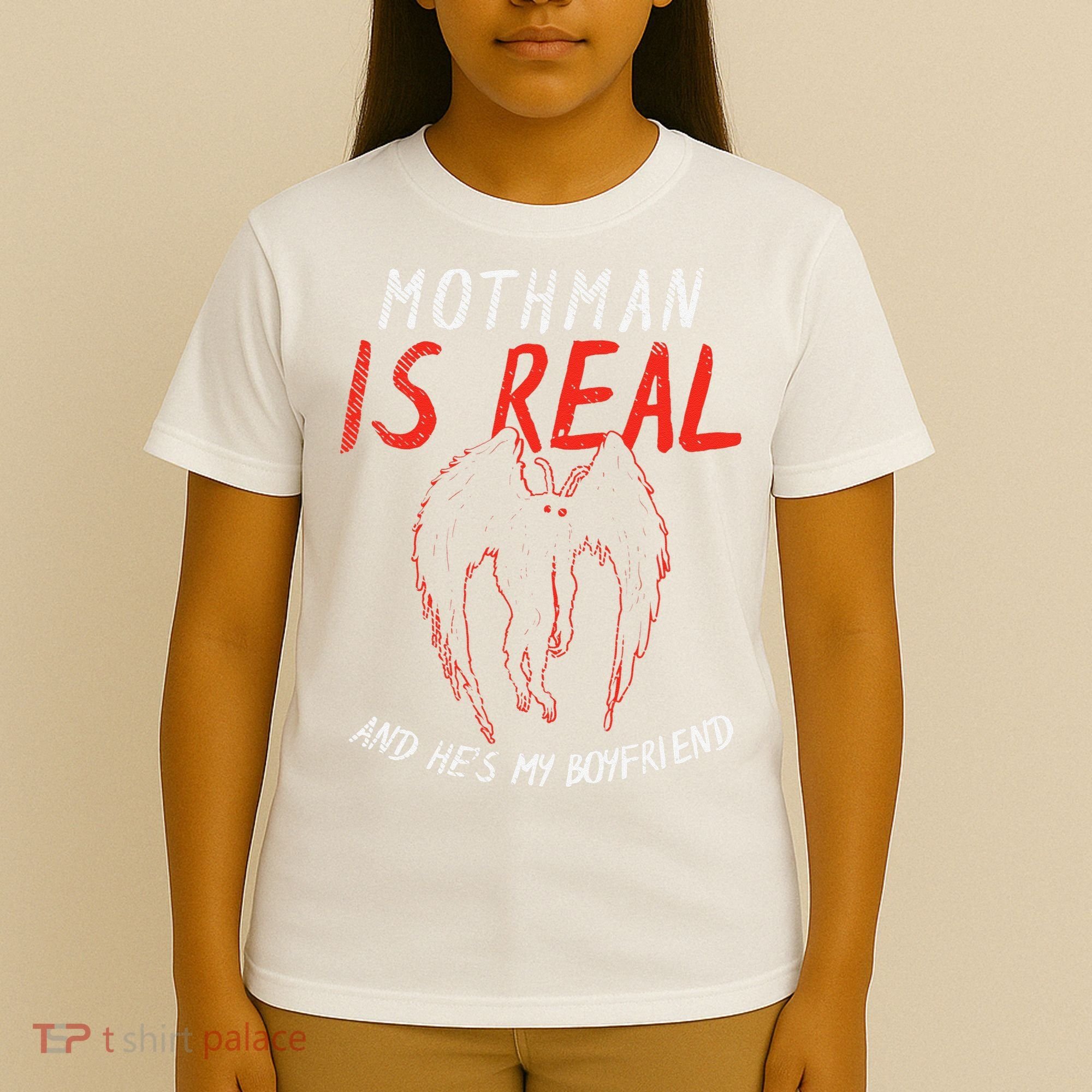 Mothman Is Real And He's My Boyfriend Funny Mothman Meme  T-Shirt